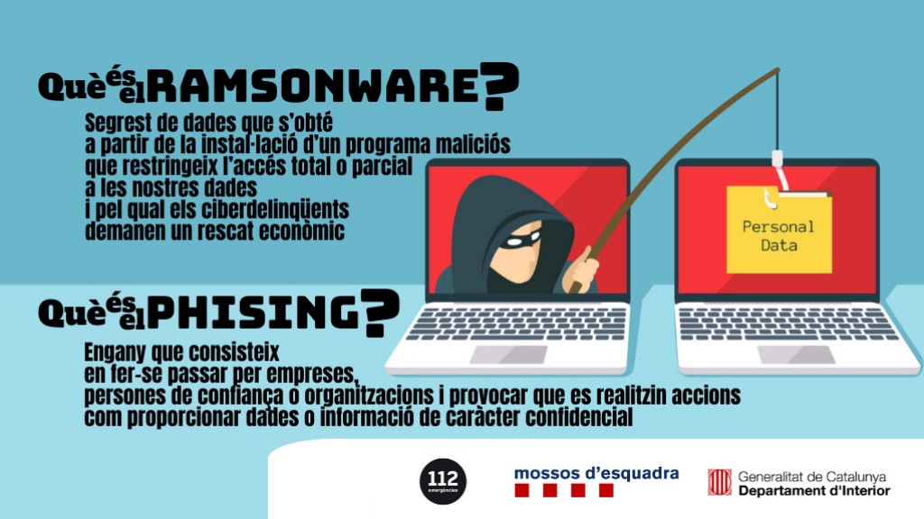 Alguns dels principals ciberdelictes durant aquests dies de confinament / Foto: Mossos d'Esquadra