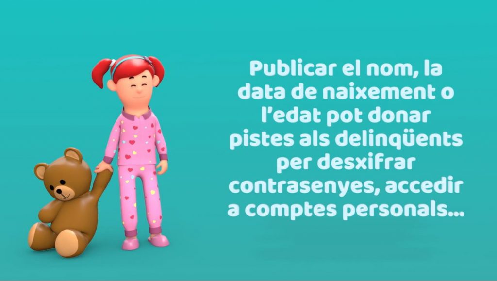Captura d'una imatge del vídeo que ha elaborat Educac sobre el 'sharenting'