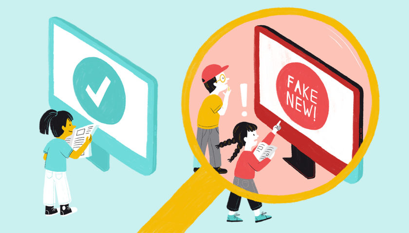 Il·lustració sobre les Fake News